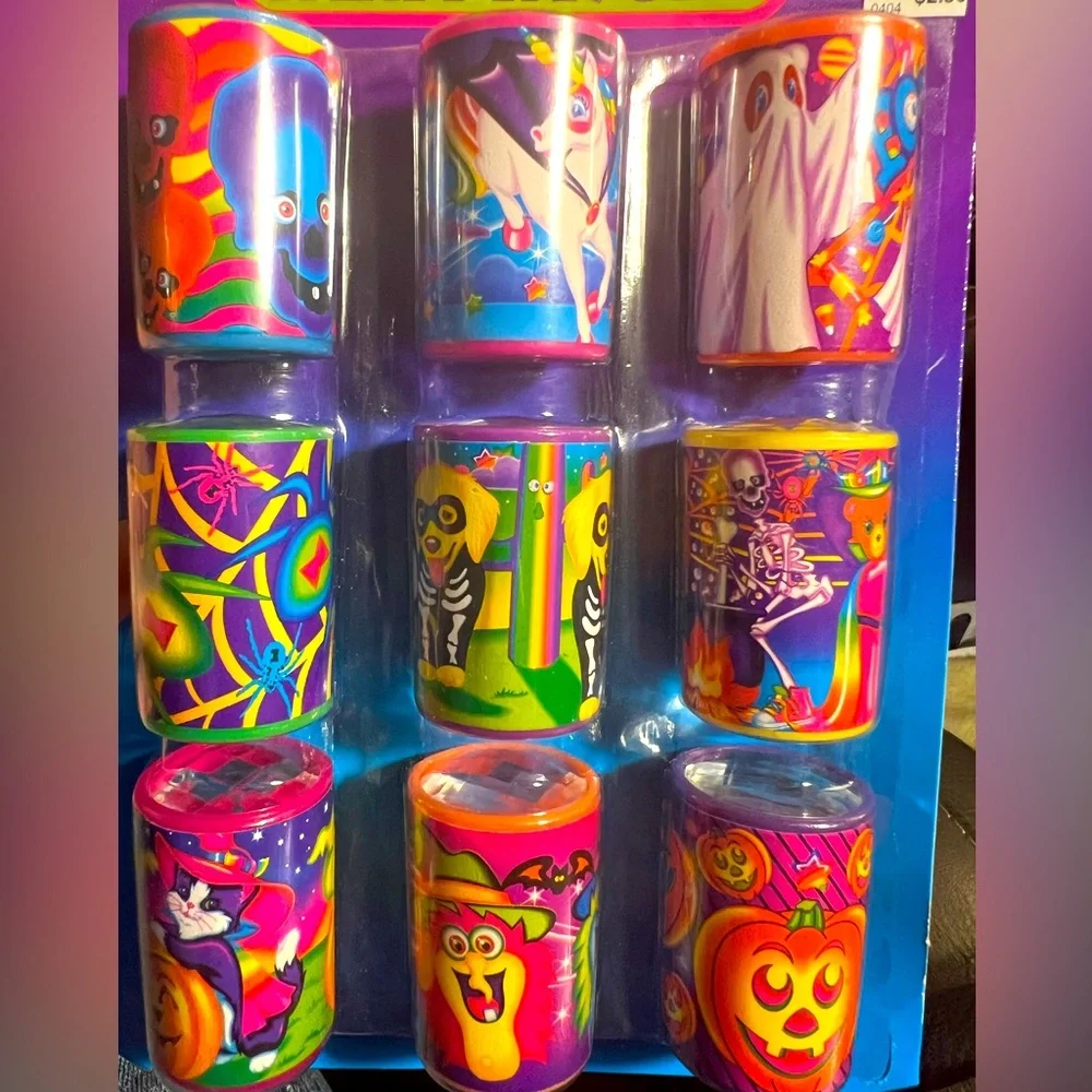 Vintage Multicolor Lisa Frank Halloween 9 Frightening Kaleidoscopes Favors. NWT